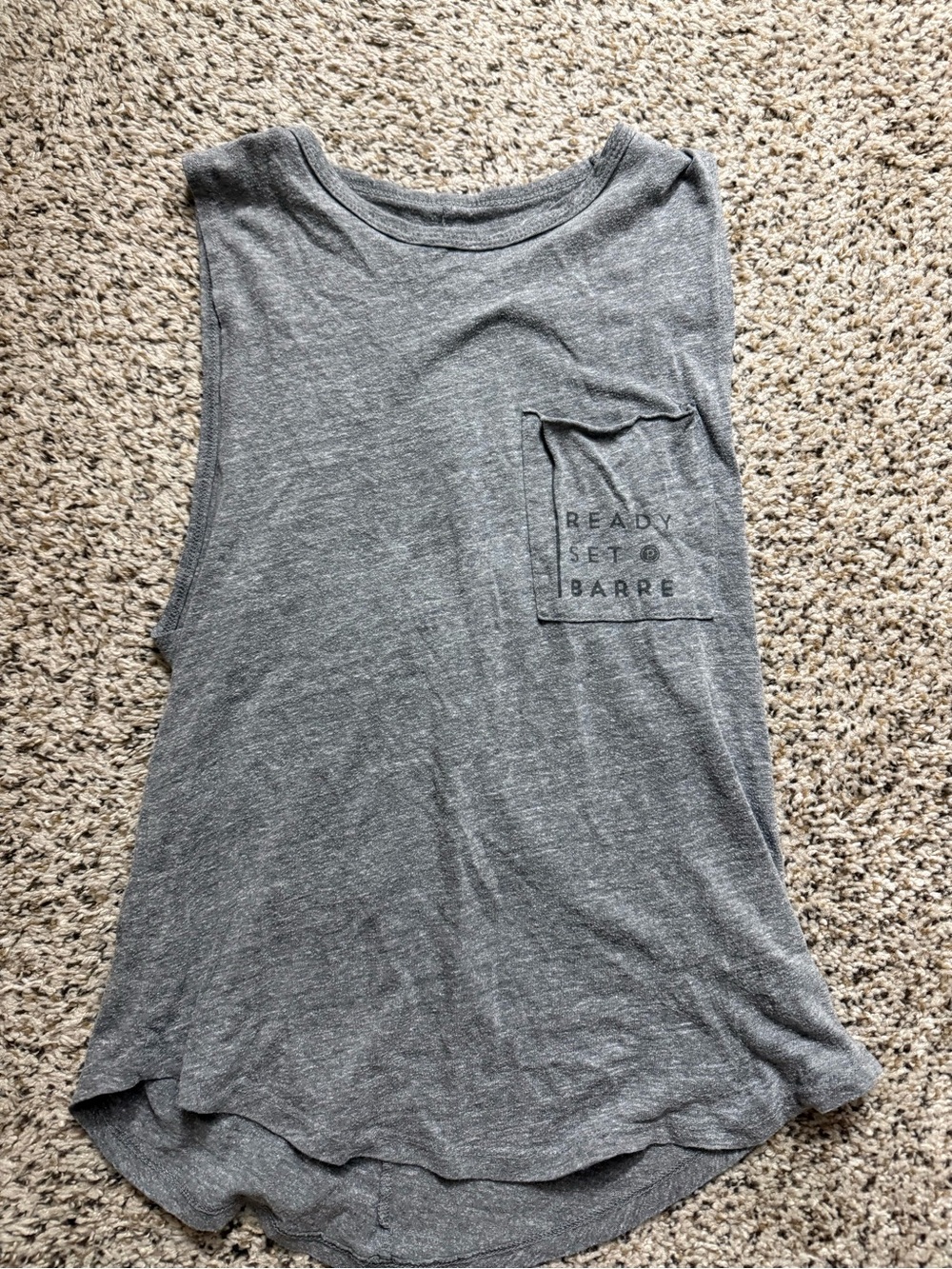 Pure Barre Heather Gray Pocket Tank Top ⭐️ Used - like new (worn twice) ⭐️